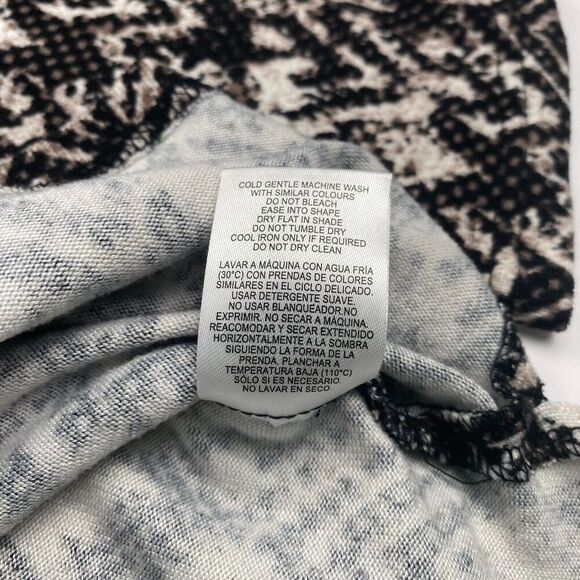 Mario Serrani Italy Top Womens Tan Black Leopard Print Long Sleeve Blouse Size M - Picture 11 of 14